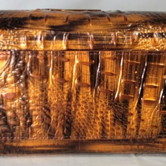 2 pc. BRAHMIN TIGER/TIGER'S EYE SMALL FINLEY SHOULDER BAG/PURSE-ADY WALLET SET - Picture 9 of 14